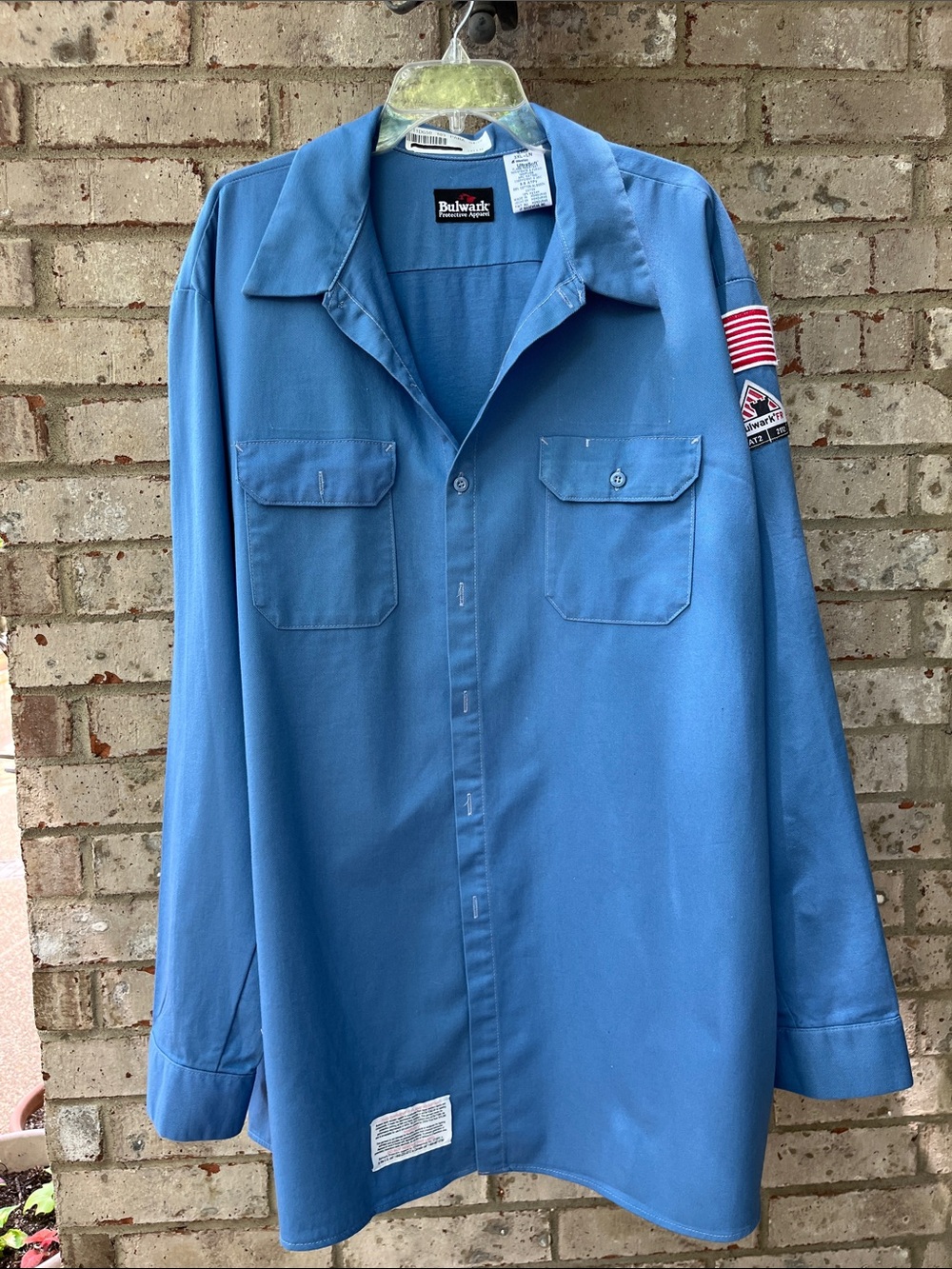 Bulwark FR Blue Work Shirt Fire Retardant Flame Resistant Fireproof 3XL
